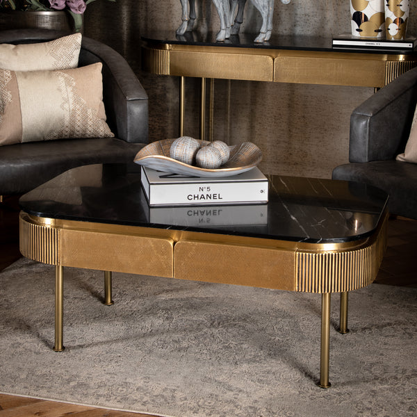 Linear Brass Coffee Table
