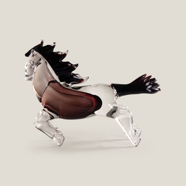 Morano Purple & Grey Horse Sculpture
