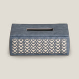 Lagos Blue & Beige Tissue Box