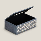 Lagos Blue & Beige Tissue Box