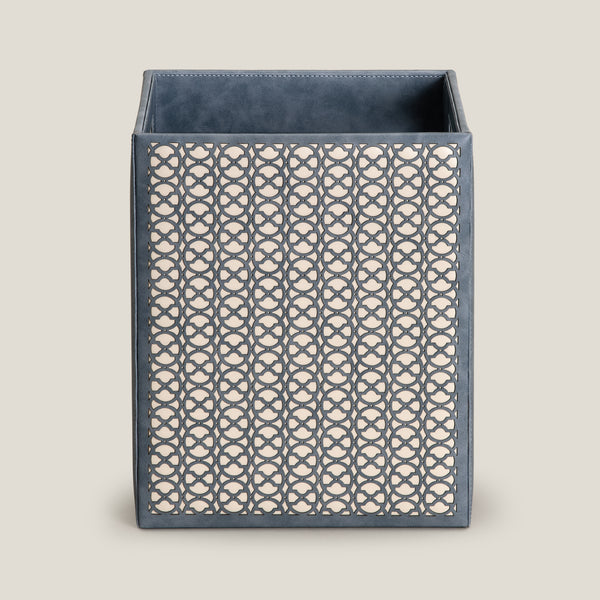 Lagos Blue & Beige Dustbin