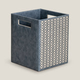 Lagos Blue & Beige Dustbin