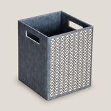 Lagos Blue & Beige Dustbin