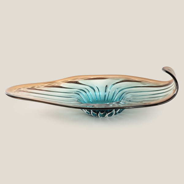 Wavelet Amber & Green Decor Platter