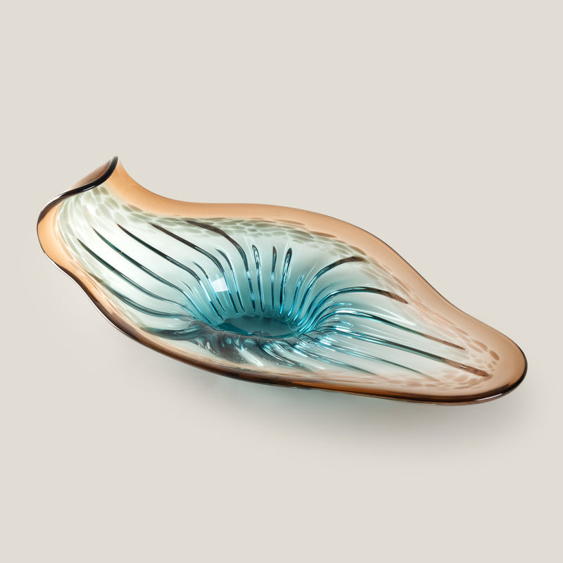 Wavelet Amber & Green Decor Platter