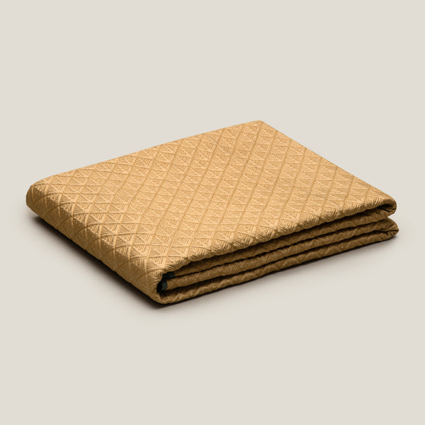 Brio Mustard & Mushroom Reversible Bedspread