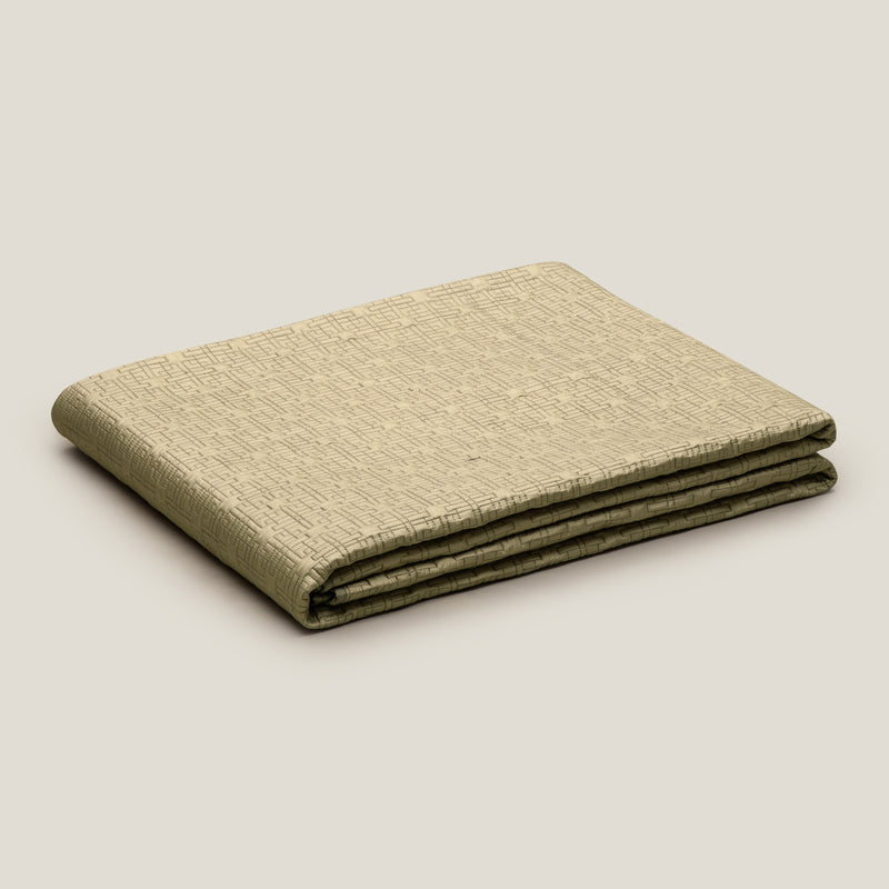 Ramone Light Green & Dark Green Reversible Bedspread