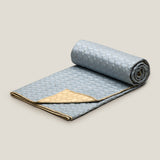 Reed Yellow & Blue Reversible Bedspread