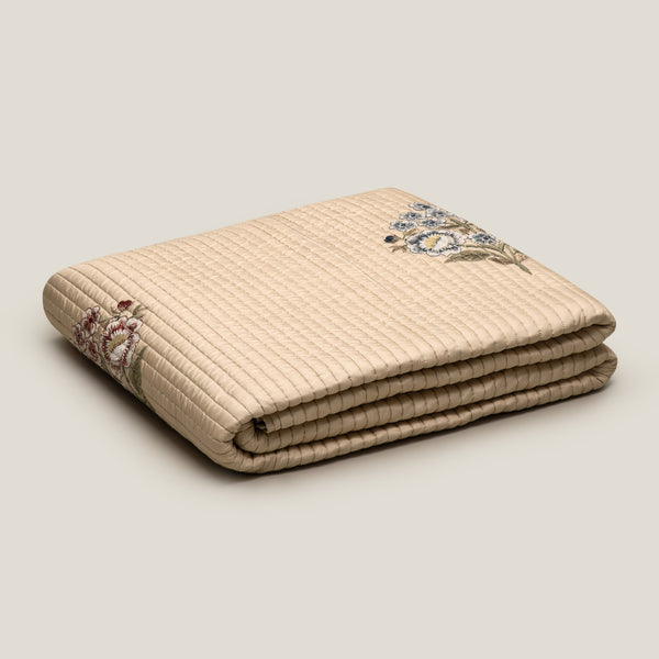 Lennon Emb. Beige Bedspread