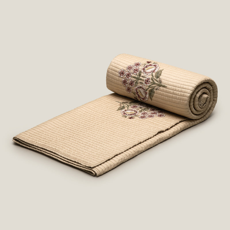 Lennon Emb. Beige Bedspread