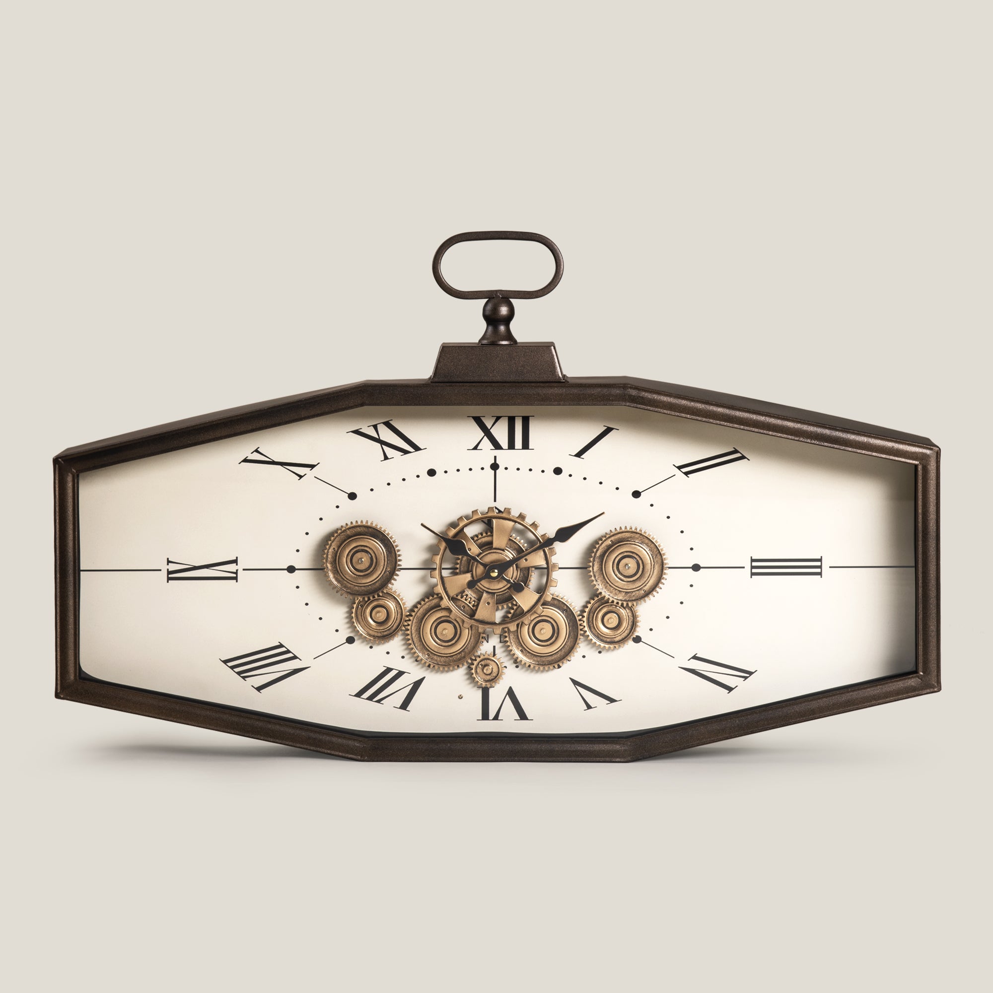 Buy Exeter Bronze Metal & Glass Wall Clock Online – Address Home