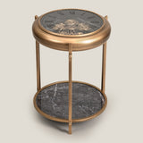 Preston Gold Clock Side Table