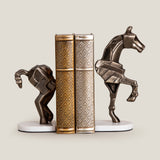 Xanthos White & Antique Gold Bookend