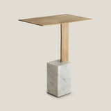Caspa White & Gold Side Table