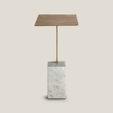 Caspa White & Gold Side Table