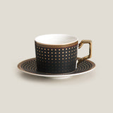 Shimmer Black Cup & Saucer Set of 2