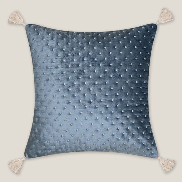 Luna Emb. Blue Cushion Cover