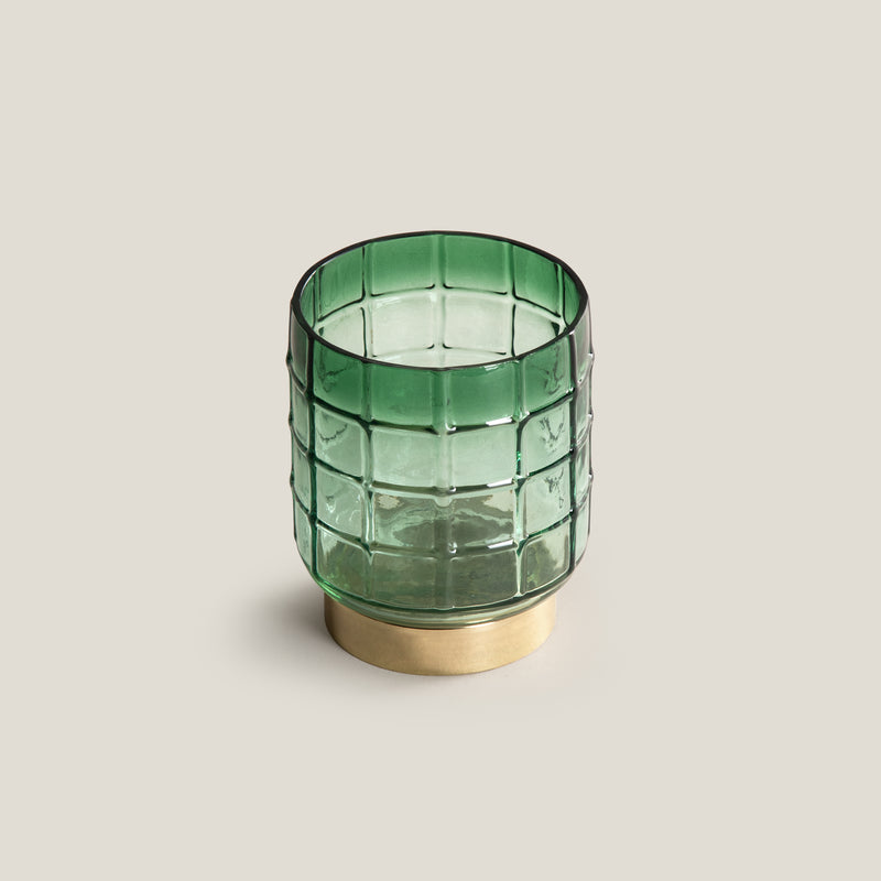 Xanthe Green Glass Votive