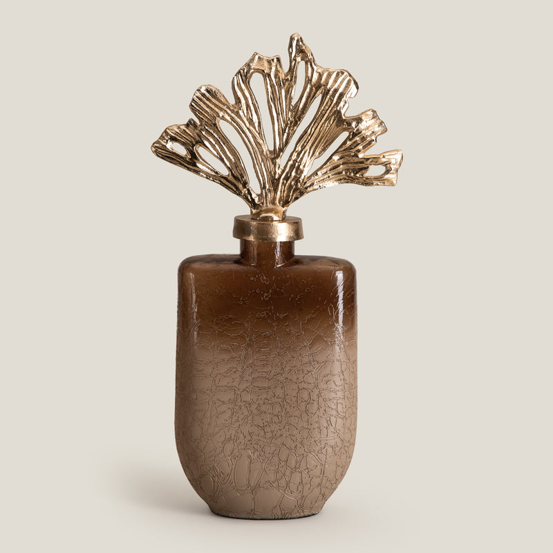 Tiara Brown Decor Jar