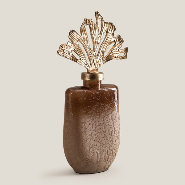 Tiara Brown Decor Jar