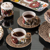 Jenna Clifford Multicolor Cup & Saucer Set of 4