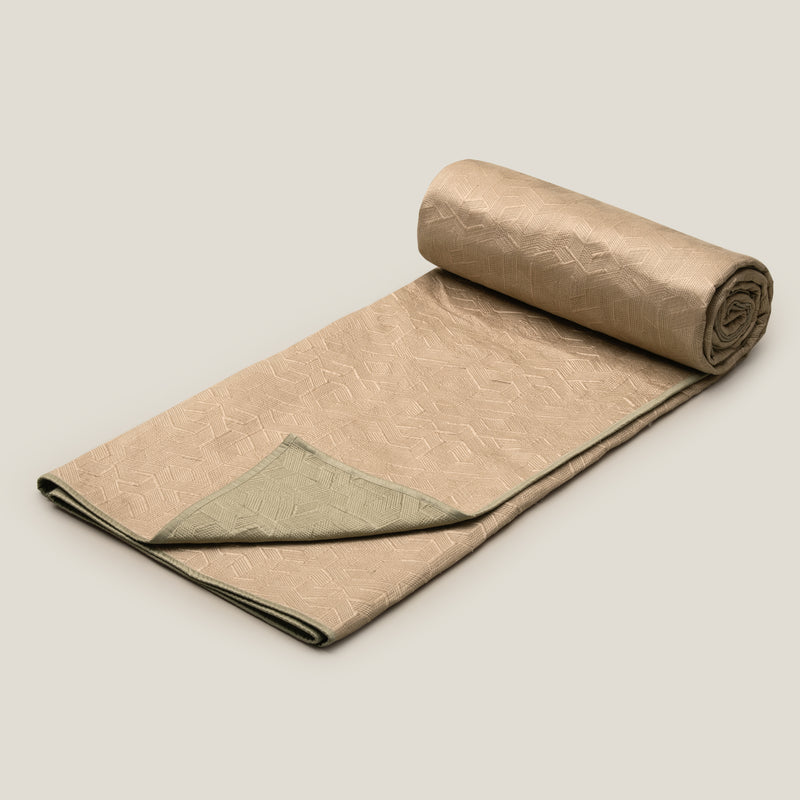 Anira Sage Green & Beige Reversible Bedspread