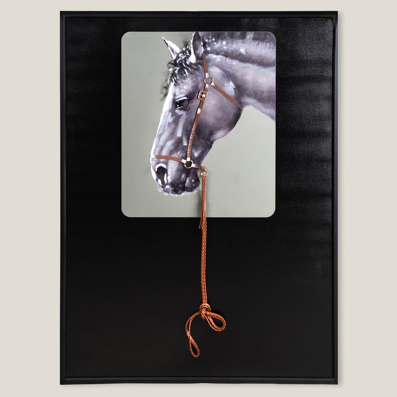 Bridle Black Framed Canvas