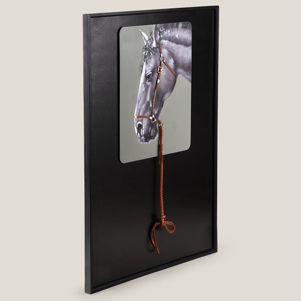 Bridle Black Framed Canvas
