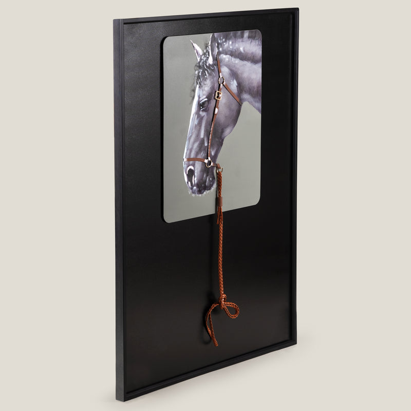 Bridle Black Framed Canvas