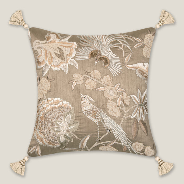 Lucio Beige Emb. Cushion Cover