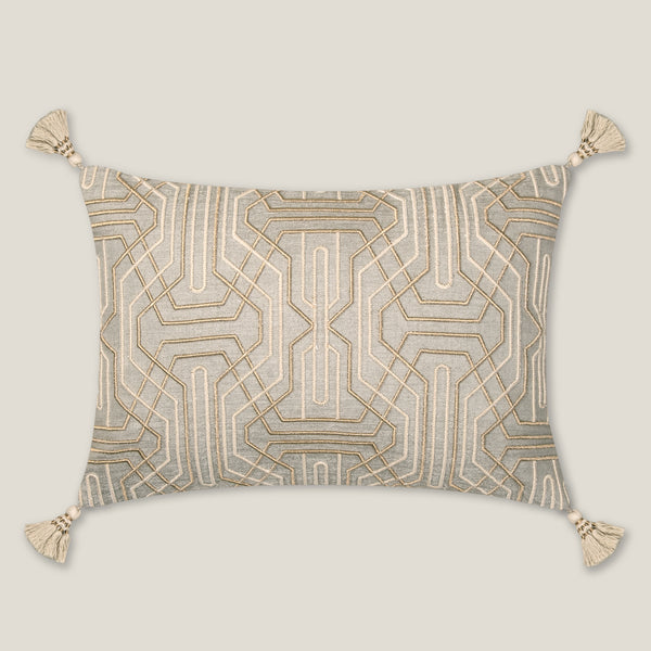 Loyd Grey Emb. Cushion Cover