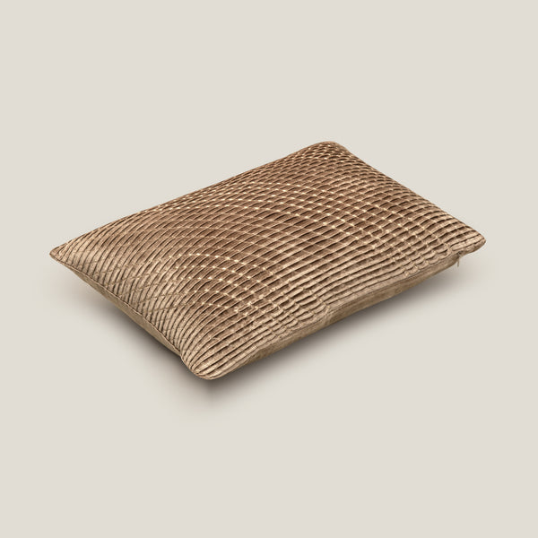 Roque Beige Pleated Cushion Cover