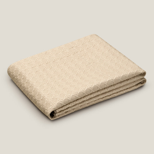 Velez Beige & Off White Reversible Bedspread