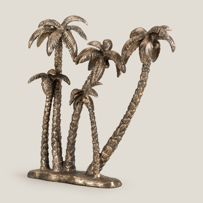 Tropical Coconut Tree Gold Decor