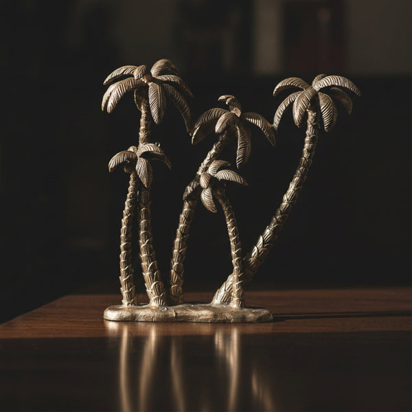 Tropical Coconut Tree Gold Decor