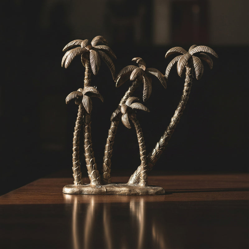 Tropical Coconut Tree Gold Decor