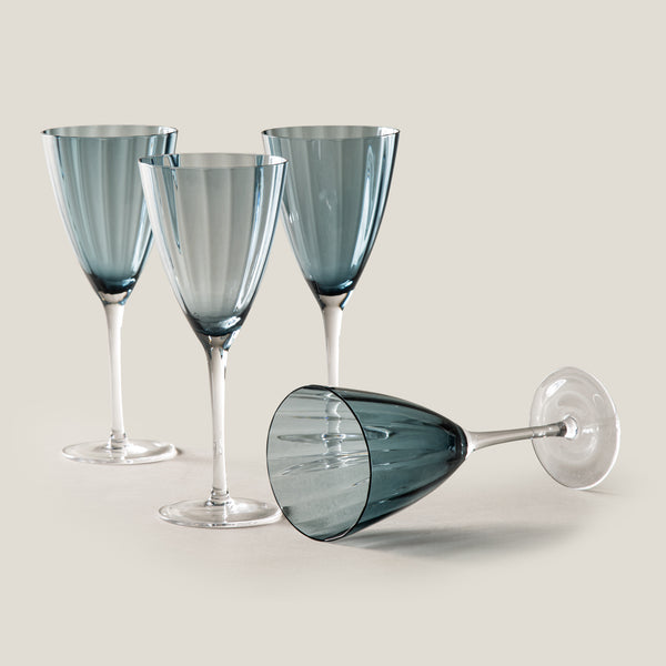 Vino Blue Wine Glass set of 4