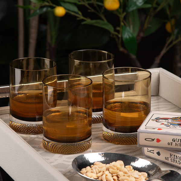 Twilight Amber Whiskey Glass Set Of 4