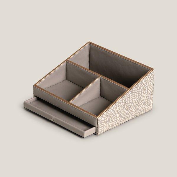 Orbit Grey Emb. Desk Set