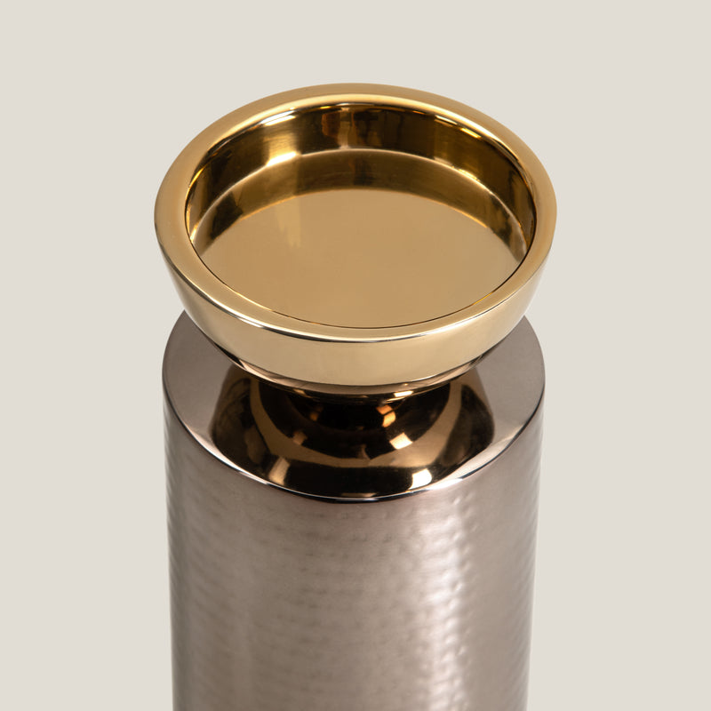 Mistique Grey & Gold Candle Holder S