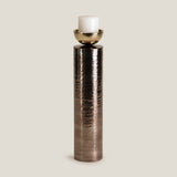 Mistique Grey & Gold Candle Holder L