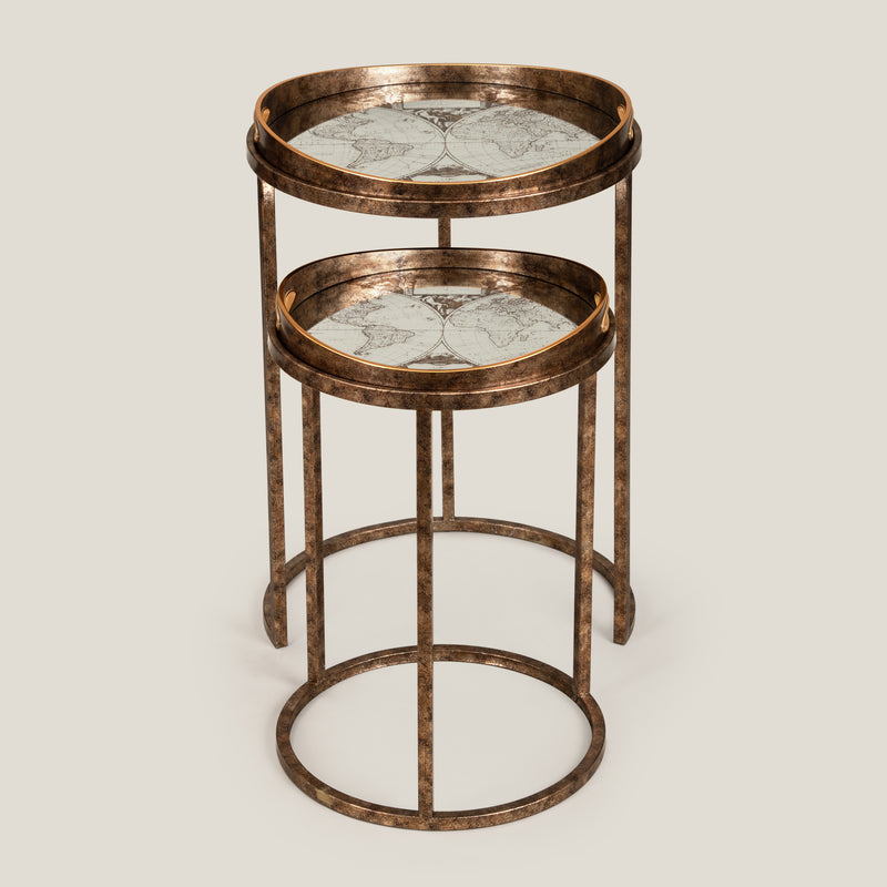 Atlas Clear Round Nest of Tables