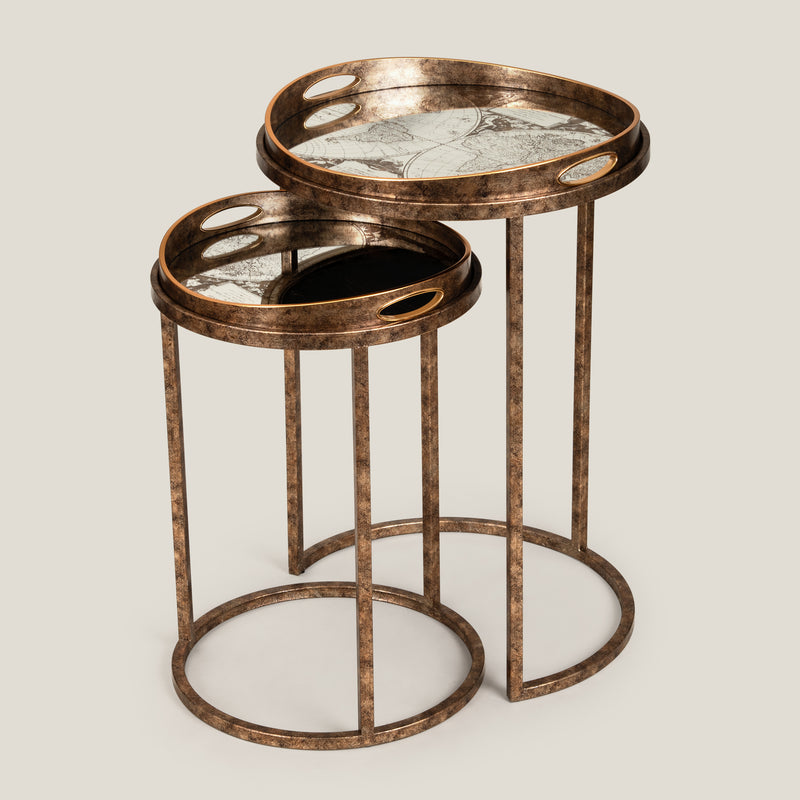 Atlas Clear Round Nest of Tables