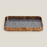 Leafscape Blue Rectangle Serving Tray