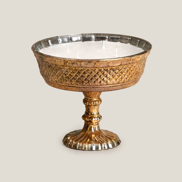 Erbil Antique Silver Bowl Candle