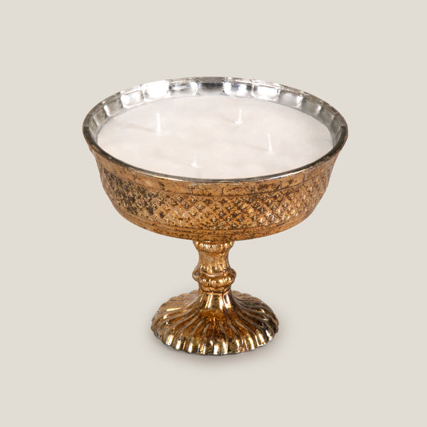 Erbil Antique Silver Bowl Candle
