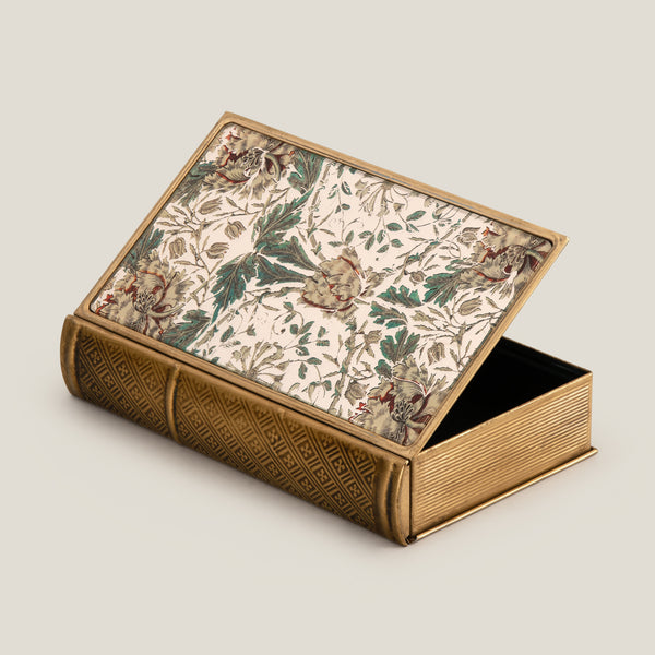 Peony Blooms Green Book Box
