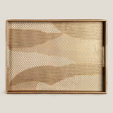 Pixel Dull Gold Placing Serving Tray