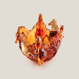 Poseidon Amber & Gold Centerpiece Bowl