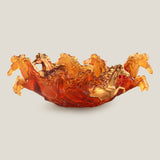 Poseidon Amber & Gold Centerpiece Bowl